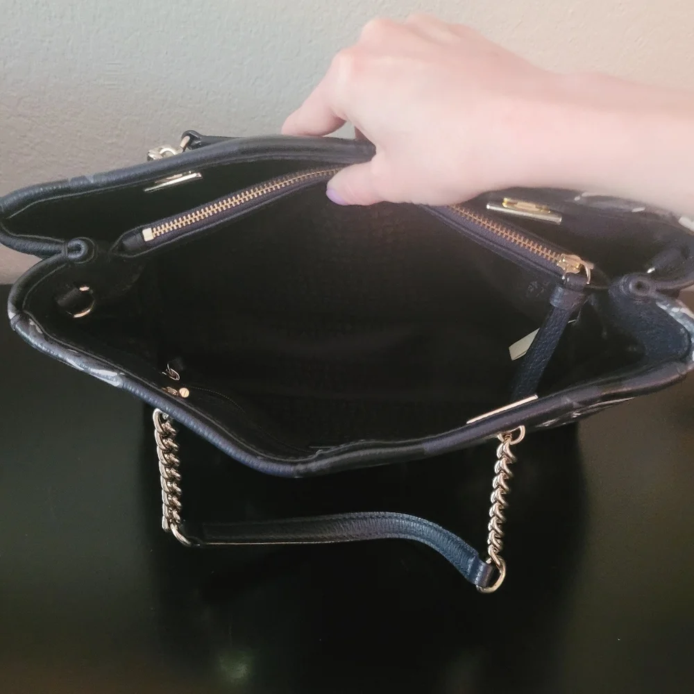 Kate Spade Briar Lane Night Rose Meena Satchel - Picture 10 of 13